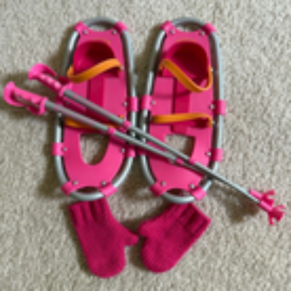 American Girl Snowshoe set